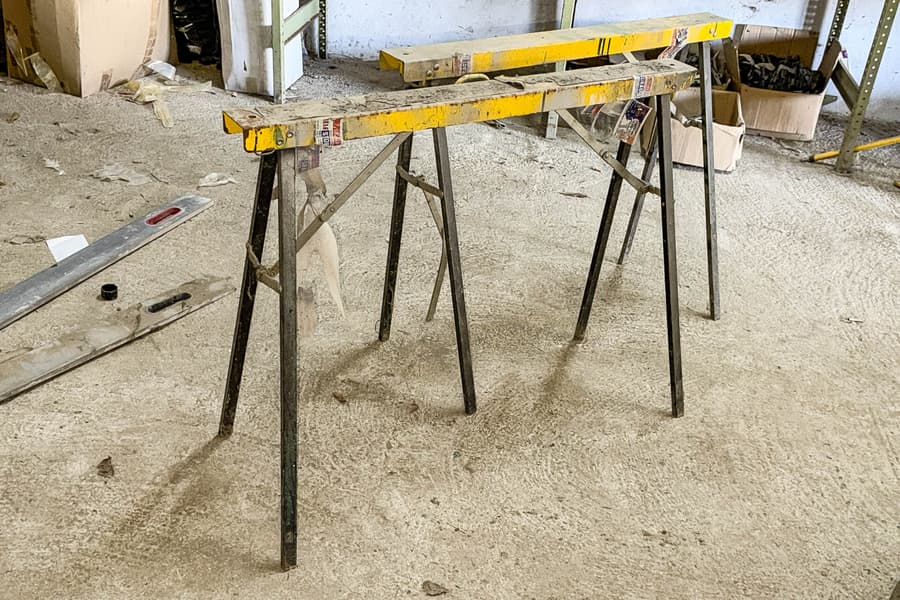 2 Metall Schragen, klappbar